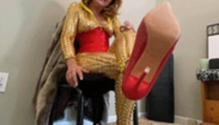 Red Leather Pump Worship (WMV HD)