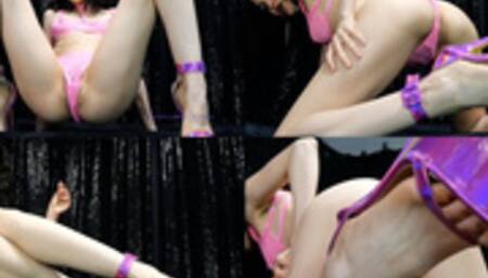 Stroke and cum for my pink lingerie