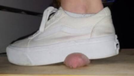 Cockcrush under hot white sneakers