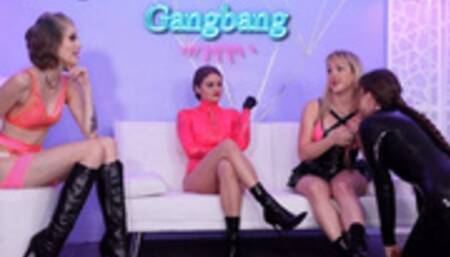 Triple Team Boot Domme Gangbang - Latex Femdom BDSM Boots Mouth Fuck by Goddess Kyaa - 720p MP4