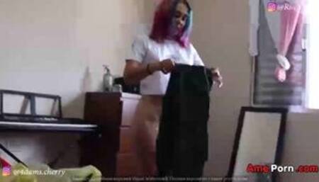 Naughty Teen Wife Sucked My Cock After Trying On Her New Clothes  Cherry Adams  Rick