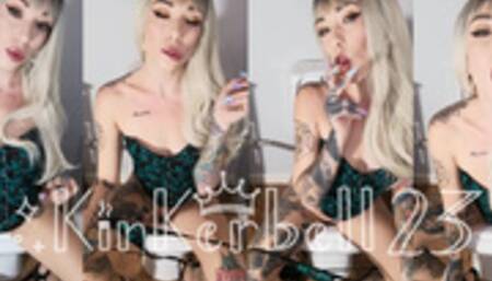 Smoking in corset & heels whilst on toilet