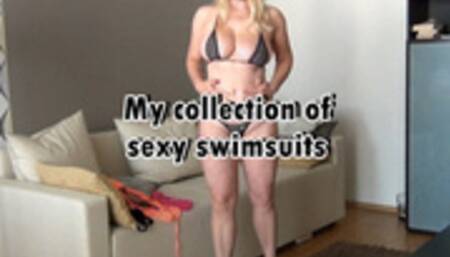 My sexy swimsuit and bikini collection only just cover my curvy body