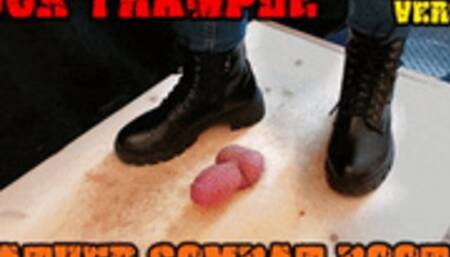 Crushing his Cock in Combat Boots Black Leather - CBT Bootjob with TamyStarly - (Top Version) - Heeljob, Ballbusting, Femdom, Shoejob, Ball Stomping, Foot Fetish Domination, Footjob, Cock Board, Crush