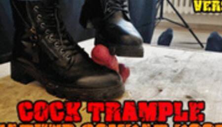 Crushing his Cock in Combat Boots Black Leather - CBT Bootjob with TamyStarly - (Front Version) - Heeljob, Ballbusting, Femdom, Shoejob, Ball Stomping, Foot Fetish Domination, Footjob, Cock Board, Crush