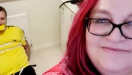 Footballer tied up for over 7 hours- Full edited vid-BBW domination,BBW bondage,bound and gagged man,man tied up,amateur,male bondage,man in bondage,soccer kit,football kit,gay bondage,edging,edged,wand,struggling,handjob,post cum play,post orgasm torment