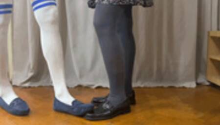 TOE TAPPING AND SHOE STEPPING IN LOAFERS - MP4 HD