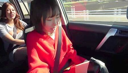 Hauru Yamaguchi & Shuri Hazuki - Watching Each Other Car Sex P4