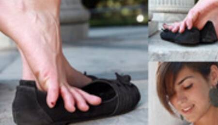 Ginevra's playful feet and long toes with ballerinas - Video update 13289 HD