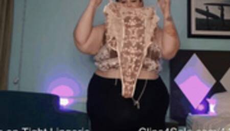 Trying on Tight Lingerie