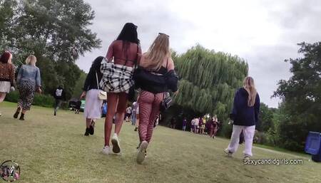 Rave Girl In Black Thong