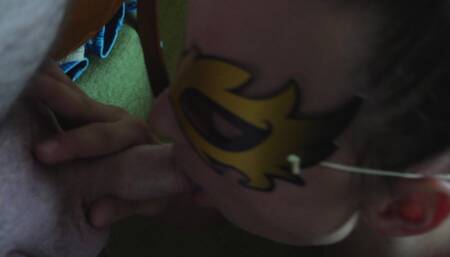 Masked Hottie Sucking My Cock