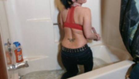 bathtub jeans joi milf