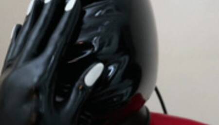Rubberdoll in Inflatable Latex Hood Smothered Then Placed in Subjugation Hood with Nostril Tubes and Vibrated