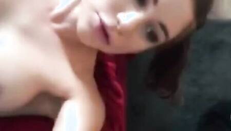 Cute girl sucks a cock and gets fucked in a POV video