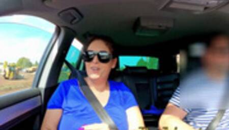 Fat girl desperate to pee, empties her big and full bladder and then she pee but on this excavator bucket