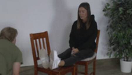 Around Mistress Natasa's legs Socks and Smoking wmv