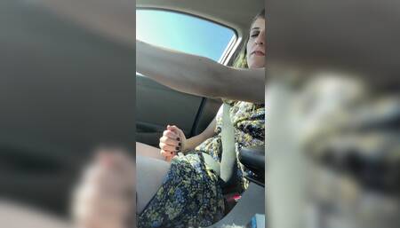 Raven Jerks It While Driving in the Car