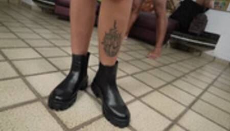 Horrific Genital Retirement with Boots ( PART 1 )