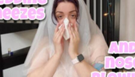 wedding sneezes and nose blowing