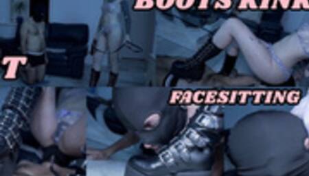 Slave worships my boots