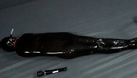 Black cocoon games with breath and vibrator