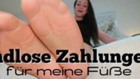 Endlose Zahlungen fuer meine Fuesse