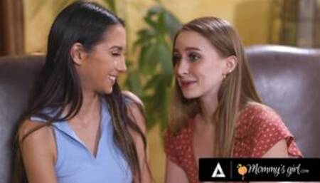 MOMMY'S GIRL - Hot Laney Grey Shares Her Girlfriend's Pussy With Stepmom Kenzie Taylor For Dessert