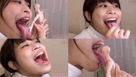 [Premium Edition]Shiori Nako - Showing inside cute girl's mouth, chewing gummy candys, sucking fingers, licking and sucking human doll, and chewing dried sardines mout-160-PREMIUM