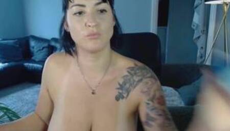 British busty babe bangs her tight butthole