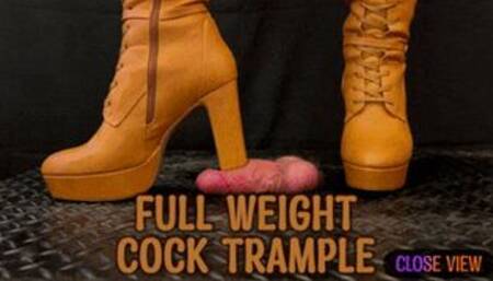 Full Weight Cock CBT, Bootjob, Cock Trample in Leather Brown Boots with TamyStarly - (Close Version) - Ballbusting, Bootjob, CBT, Heeljob, Femdom, Shoejob, Ball Stomping, Foot Fetish Domination, Footjob, Cock Board, Crush, Trampling