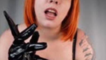 Executrix in Black Vinyl Gloves Teases and Ends you-HOM Fantasy MP4 1080