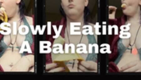 Teasing With And Eating A Banana