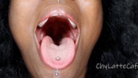 MY FIRST BAD BREATH VLOG EVER! HIGHER QUALITY Tongue Wiggling Mouth Fetish Mouth Worship Big Mouth Hot Breath ASMR Black Woman Tongue Pierced Tongue Ring Tongue Stud Vlog 1080 WMV