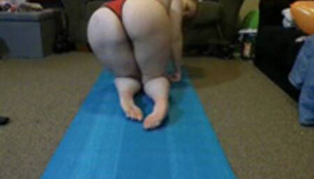 Red & Black Bikini - Morning Stretches