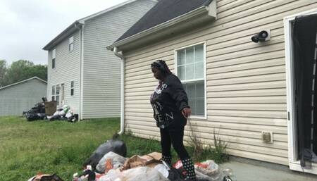Goddess Stomping Nasty Trash in Cute Rainboots