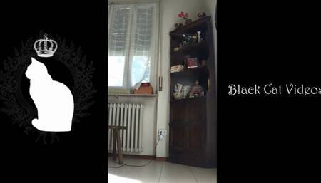 crushing easter eggs featuring Alice (fullbody view)