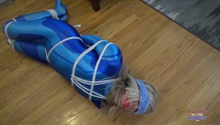 Super D Hogtied On The Floor HD