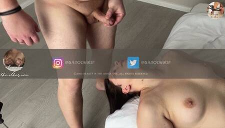 amateur WIFE balls deep face fucking, rimming and cumshot in mouth