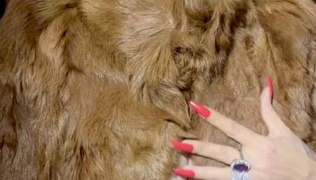 Crush - Dangling - Long White - Fur coat - Vinyl - Pantyhose - High heels