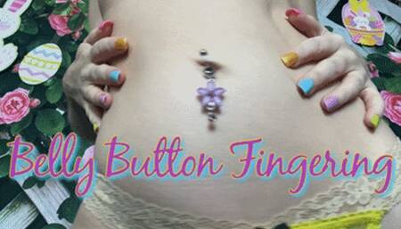 Purple Flower Dangle Ring Belly Button Fingering (HD) WMV