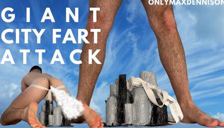 Macrophilia - Giant city fart attack