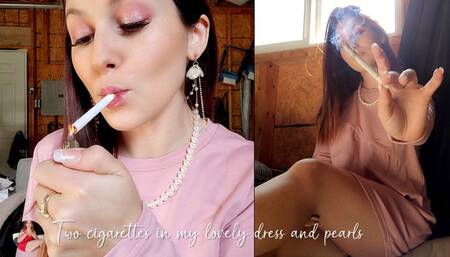 Two Elegant Cigarettes, Wearing My String of Pearls