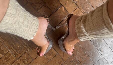 Juliette_RJ Delicious JOI on Acrylic Transparent Heels wearing leg warmers - JOI - LONG TOENAILS - HIGH HEELS - BBW QUEEN - FLOOR POV - LEG WARMERS - CUM COUNTDOWN - DICK EVALUATION