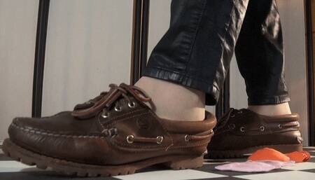 Tiny cock at the mercy of Tanja's merciless shoes - Cam 2