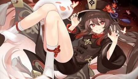 Genshin Impact: Hu Tao Doggy Style Sex with a Beautiful Babe. (3D Hentai)