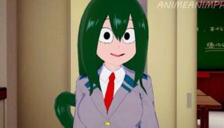Deku and Tsuyu Asui Fuck Between Study Hours While Nobody is Watching - My Hero Academia Hentai 3d