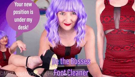 Be the Bosses Foot Cleaner - Femdom POV Foot Domination & Foot Worship with Mistress Mystique - WMV