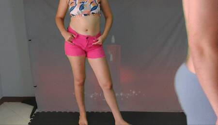 379 A very funny BDSM sessio, ballbusting, trampling, ballstomp