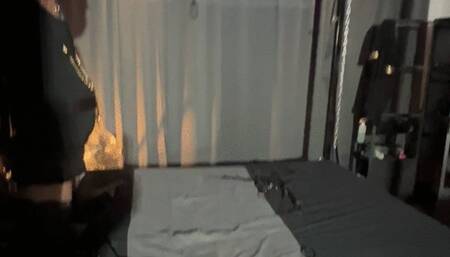 mistress Tirza in a club in Den-Haag Netherlands giving a submissive slave training full movie